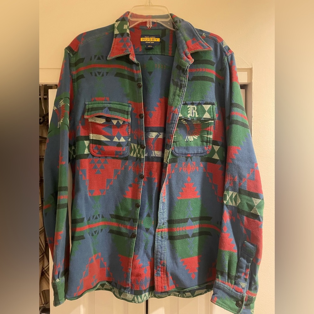 Ralph Lauren Rugby Geometric Shirt Jacket Large